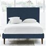 Square Bed - Single - Walnut Leg - Cassia Prussian