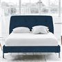 Cosmo Bed - Self Buttons - Single - Metal Leg - Cassia Prussian