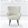 Florence Chair - Self Buttons - Walnut Leg - Brera Lino Natural