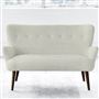 Florence 2 Seater - Self Buttons - Walnut Leg - Brera Lino Natural