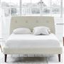 Cosmo Bed - White Buttons - Superking - Walnut Leg - Brera Lino Nat...