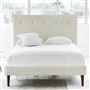 Polka Bed - Self Buttons - Superking - Walnut Leg - Brera Lino Natural