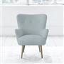 Florence Chair - Self Buttons - Beech Leg - Brera Lino Lapis