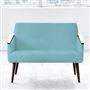 Ray - Two Seater - Walnut Leg - Brera Lino Turquoise