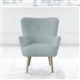 Florence Chair - Self Buttons - Beech Leg - Brera Lino Duck Egg