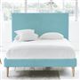 Square Bed - Single - Beech Leg - Brera Lino Turquoise