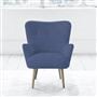 Florence Chair - Self Buttons - Beech Leg - Brera Lino Marine