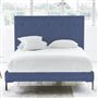 Polka Bed - Self Buttons - King - Metal Leg - Brera Lino Marine
