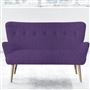 Florence 2 Seater - Self Buttons - Beech Leg - Brera Lino Violet