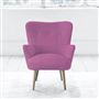 Florence Chair - Self Buttons - Beech Leg - Brera Lino Peony
