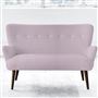 Florence 2 Seater - White Buttons - Walnut Leg - Brera Lino Pale Rose