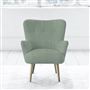 Florence Chair - Self Buttons - Beech Leg - Brera Lino Jade