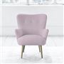 Florence Chair - Self Buttons - Beech Leg - Brera Lino Pale Rose