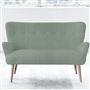 Florence 2 Seater - Self Buttons - Beech Leg - Brera Lino Jade