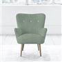 Florence Chair - White Buttons - Beech Leg - Brera Lino Jade