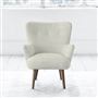 Florence Chair - White Buttons - Walnut Leg - Brera Lino Natural