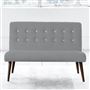 Eva 2 Seater - White Buttons - Walnut Leg - Cassia Zinc