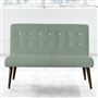 Eva 2 Seater - White Buttons - Walnut Leg - Brera Lino Jade