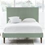 Square Bed - Superking - Walnut Leg - Brera Lino Jade