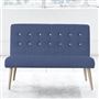 Eva 2 Seater - White Buttons - Beech Leg - Brera Lino Marine