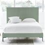 Square Bed - Superking - Metal Leg - Brera Lino Jade