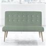 Eva 2 Seater - White Buttons - Beech Leg - Brera Lino Jade