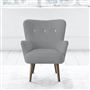 Florence Chair - White Buttons - Walnut Leg - Cassia Zinc