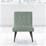 Eva Chair - White Buttons - Walnut Leg - Brera Lino Jade