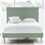 Polka Bed - White Buttons - Superking - Beech Leg - Brera Lino Jade