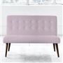 Eva 2 Seater - White Buttons - Walnut Leg - Brera Lino Pale Rose