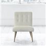 Eva Chair - White Buttons - Beech Leg - Brera Lino Natural