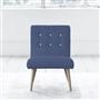 Eva Chair - White Buttons - Beech Leg - Brera Lino Marine