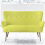 Florence 2 Seater - White Buttons - Beech Leg - Brera Lino Alchemilla