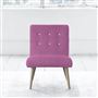 Eva Chair - White Buttons - Beech Leg - Brera Lino Peony