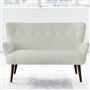 Florence 2 Seater - White Buttons - Walnut Leg - Brera Lino Natural