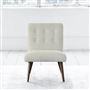 Eva Chair - White Buttons - Walnut Leg - Brera Lino Natural