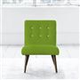 Eva Chair - White Buttons - Walnut Leg - Brera Lino Leaf