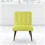 Eva Chair - White Buttons - Walnut Leg - Brera Lino Alchemilla