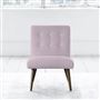 Eva Chair - White Buttons - Walnut Leg - Brera Lino Pale Rose