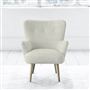 Florence Chair - White Buttons - Beech Leg - Brera Lino Natural