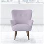 Florence Chair - White Buttonss - Walnut Leg - Conway Orchid