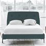 Cosmo Bed - Self Buttons - Double - Metal Leg - Rothesay Azure