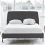 Cosmo Bed - Self Buttons - Double - Metal Leg - Rothesay Smoke