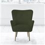 Florence Chair - Self Buttons - Beech Legs - Cassia Fern
