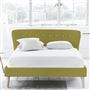 Wave Single Bed - White Buttons - Beech Legs - Cassia Acacia