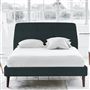 Cosmo Single Bed - Self Buttons - Walnut Legs - Cassia Mist