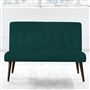 Eva Sofa - Self Buttons - Walnut Legs - Cassia Azure