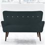 Florence Sofa - White Buttons - Walnut Legs - Cassia Mist