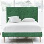 Polka Superking Bed - Self Buttons - Beech Legs - Zaragoza Emerald