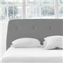 Cosmo King Headboard - Self Buttons - Cassia Zinc